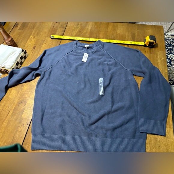 NWT Men's GAP Navy Sweater XXL Raglon Deep Sailor - Picture 8 of 9